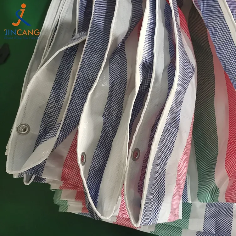 Rotolo di telone in PE con strisce da 110 GSM