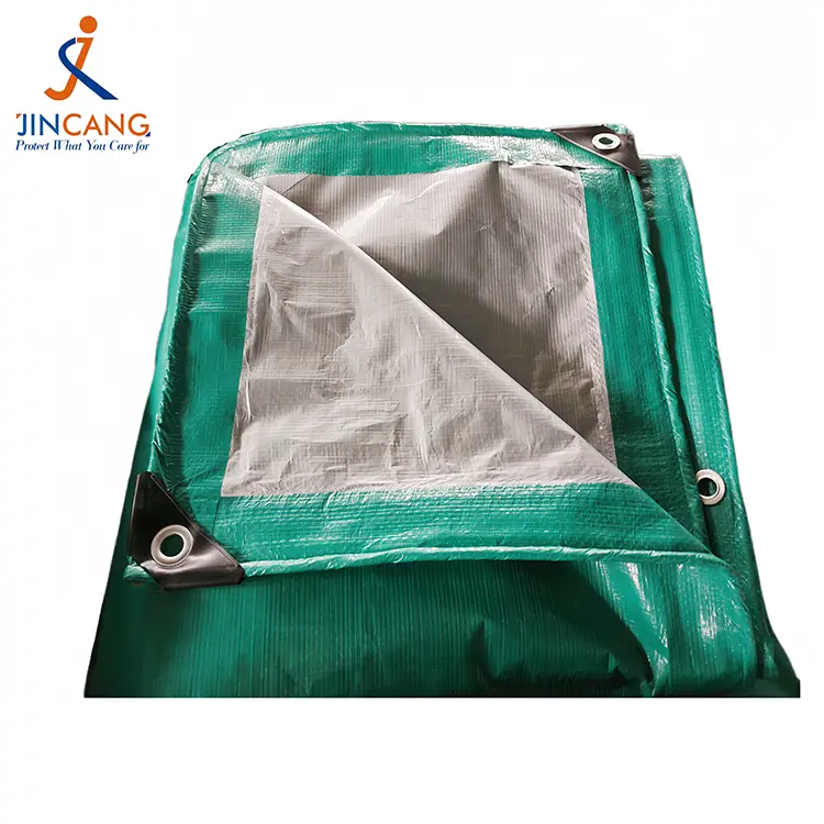Tarpaulin PE in argento verde 120gsm