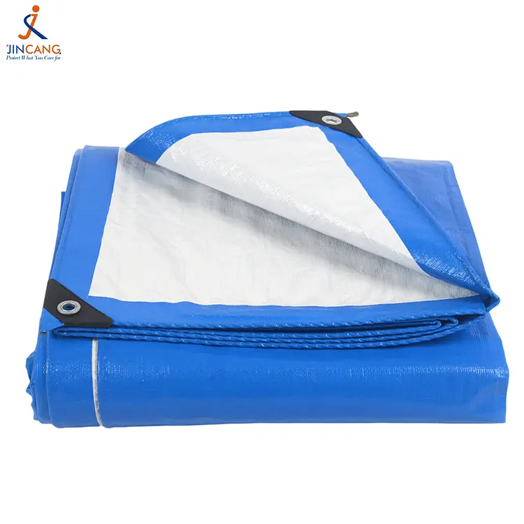 160 g blu bianco PE Tarpaulin