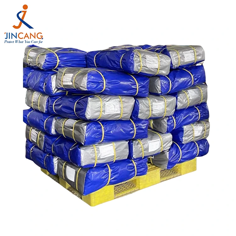 180 g di tarpaulin PE in argento blu scuro