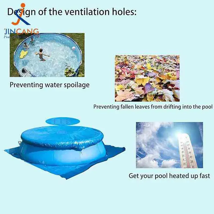 Copertura della piscina blu argento