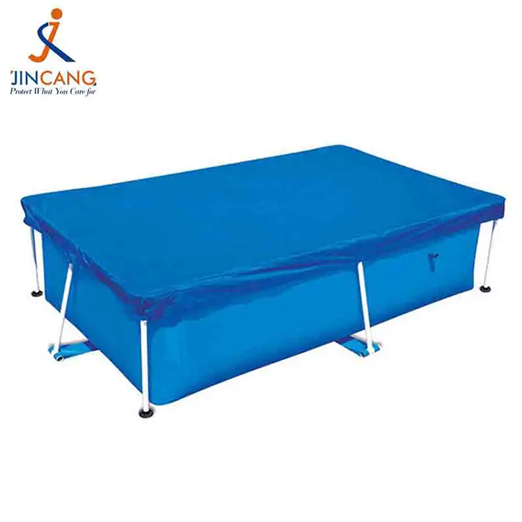 Copertura della piscina blu argento