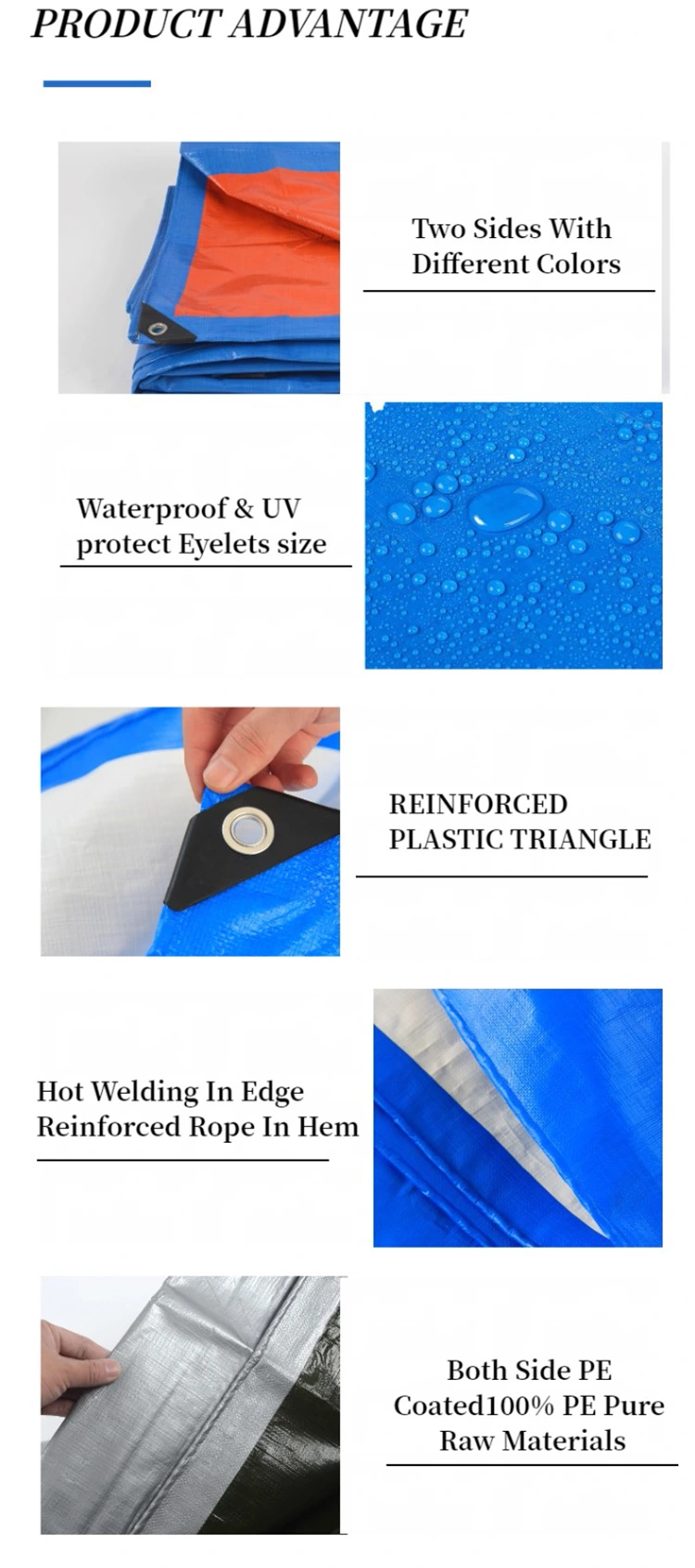 Black Silver 240 Virgin PE Tarpaulin